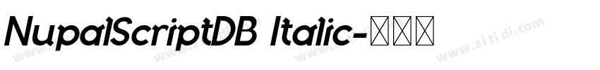 NupalScriptDB Italic字体转换